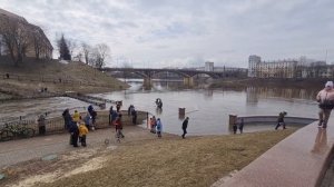 Золотая рыбка - в воде: в Витебске подтопило набережную