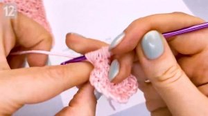 Плотный узор из протяжек крючком | Разбор схемы