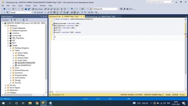 SQL Server Complete Course | SQL Server Tutorial | Update rows using stored procedure | Part 15
