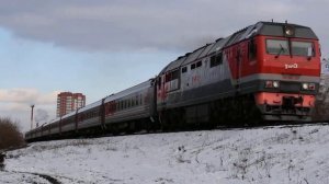 Тепловоз ТЭП70БС-250 с пассажирским поездом №93 Пенза - Москва