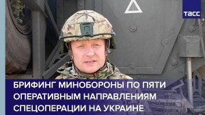 Брифинг Минобороны по пяти оперативным направлениям спецоперации на Украине
