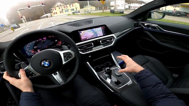 BMW 4 Series Gran Coupe M440i 2022 Test Drive POV смотреть онлайн