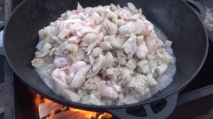 Топленое сало !  Смалец в казане? смальц