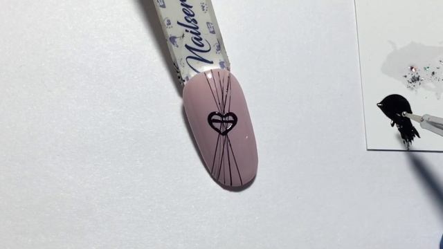 Сердечки на ногтях. Паутинка на ногтях. Nail tutorial