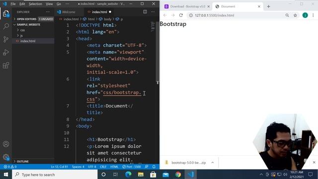 HOW TO INSTALL BOOTSTRAP 5 LOCALLY ON WINDOWS 10 смотреть онлайн