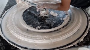 Круг из гипса по форме, изготовление. Барельеф, ручная работа