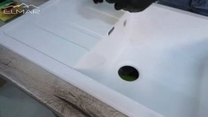 Мойка из искусственного камня Elmar. Красители. Как отмыть зеленку и краску для волос