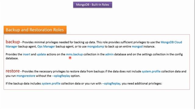 What are the different Built-in roles in MongoDB? | MongoDB Tutorial for Beginners