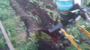 Окучивание картофеля. Самодельный минитрактор. Переломка. 4х4.