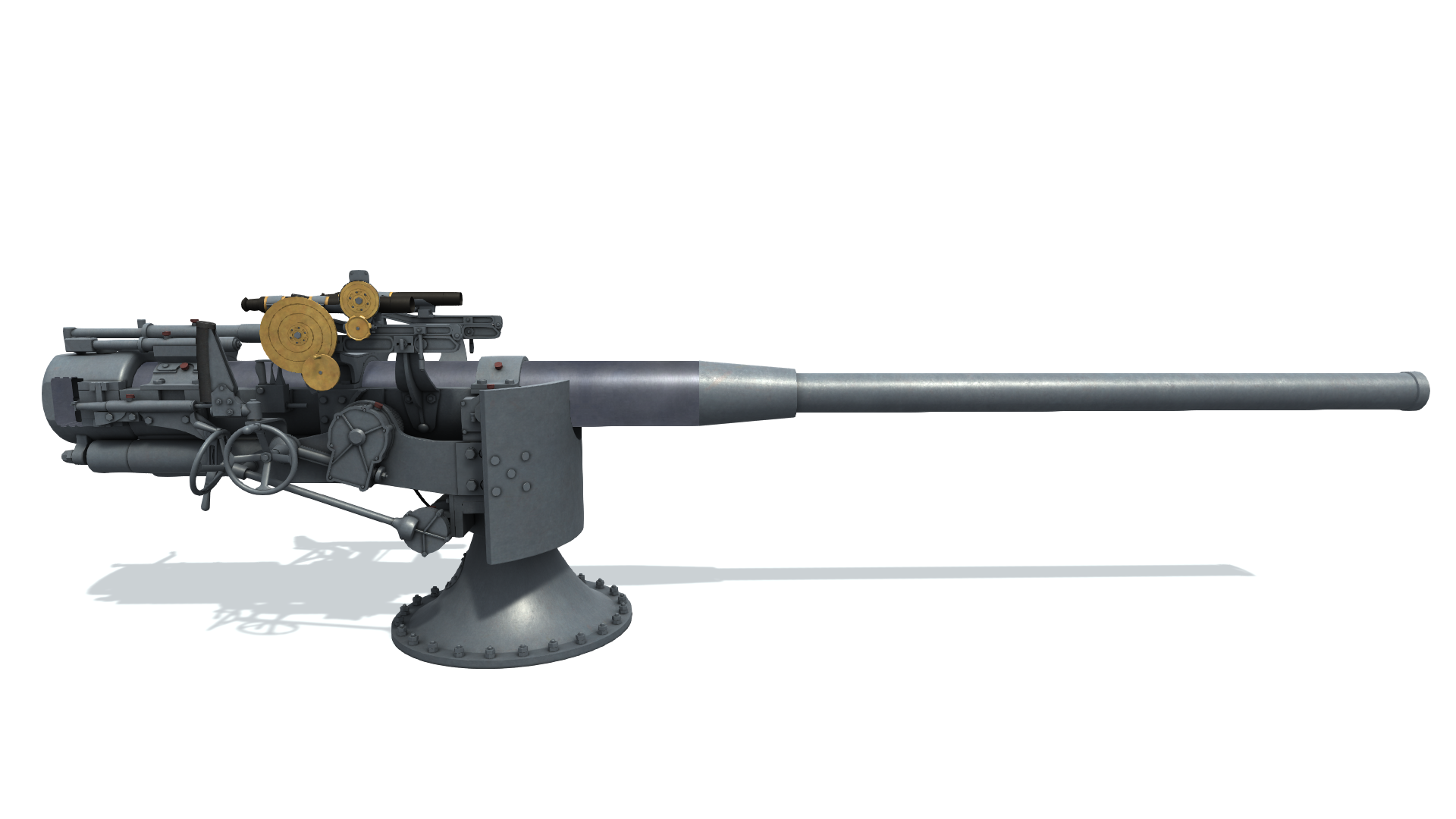 3D модель. 102мм морская пушка Обуховского завода. В разработке.