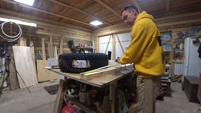 БАНЯ - мой ДОМ, ГАРАЖ и крепость. Делаем кронштейны для колёс смотреть онлайн