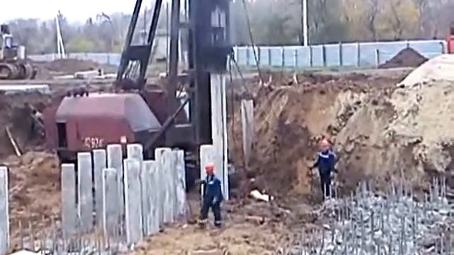 Забивка свай дизель молотом смотреть онлайн