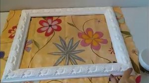 Как сделать шикарную рамку для картины  из  потолочного  плинтуса.