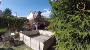 Замена фундамента под террасой. Заливка отмостки