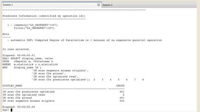 Oracle Database 12c demos: In-Memory Column Store Queries смотреть онлайн