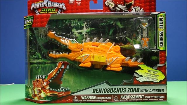 New Power Rangers Dino Super Charge - Deinosuchus Zord  Vs T-Rex Jurassic World Unboxing - WD Toys