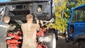 установка кабины даф 95хф#daf