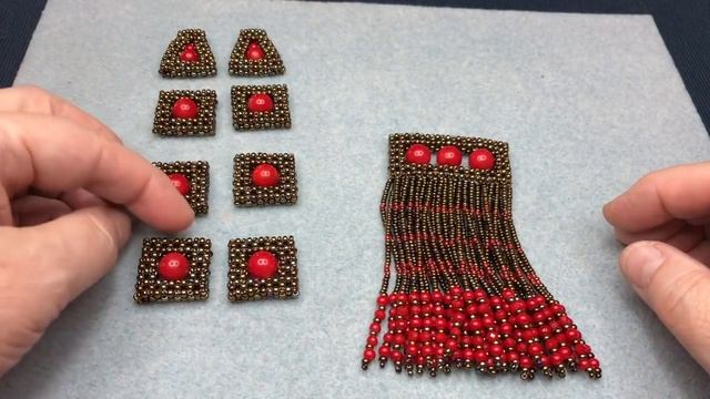 Сотуар из бусин красного коралла. Украшения для Эллы. Часть 13.