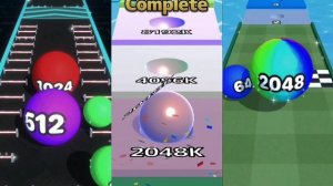 Triple games - Crazy Ball  2048 vs Ball Run Infinity vs Ball Runner Gameplay Walktrough Android iOS