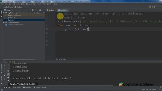 Iterating through the items of a Dictionary - Lesson 46