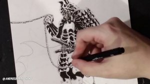 Drawing Samurai Batman speedpainting art timelapse ghost of tsushima inspired /desenhando
