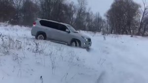 Прадо 150 дизель,по снегу!