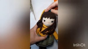 Мастер-класс Куколка Алиса.  Амигуруми.  Вязание крючком.  Видеообзор.