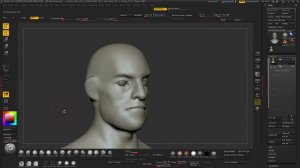 08  Continuing to sculpt the male head