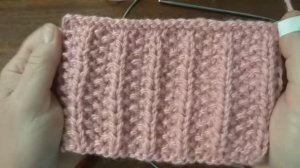 Узор плотного вязания. Вязание с нуля. Узоры спицами. Простые узоры спицами. Вяжем вместе..mp4