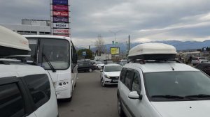 Горы с берега Адлера,шестикратное увеличение в 8к.