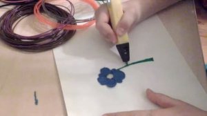 Рисую цветок 3D ручкой