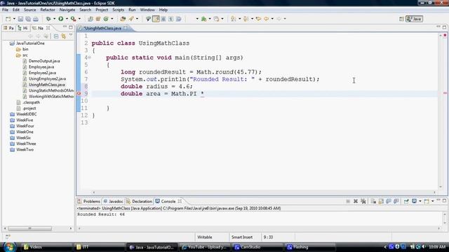 Java Tutorial:  Java Built-In Static Methods Math Class | Java Math class