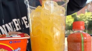 ASMR MUKBANG _ 편의점 주황 디저트 아이스크림 먹방 불닭 오렌지맛 & ORANGE DESSERT HONEY JELLY CANDY