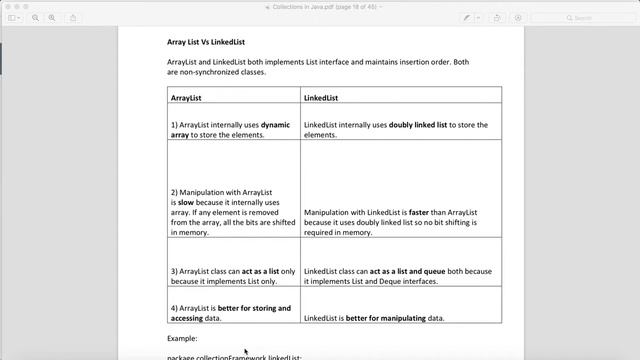 Array List Vs LinkedList