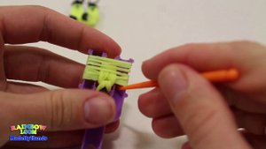 Банан из резинок на рогатке. Плетем фигуры без станка