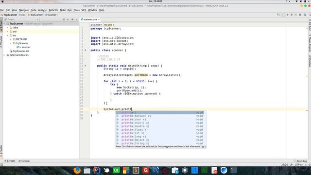 Java : Créer un Scanner TCP смотреть онлайн