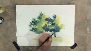 Как рисовать деревья акварелью