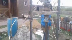 Поглощение воды при бурении по песку.