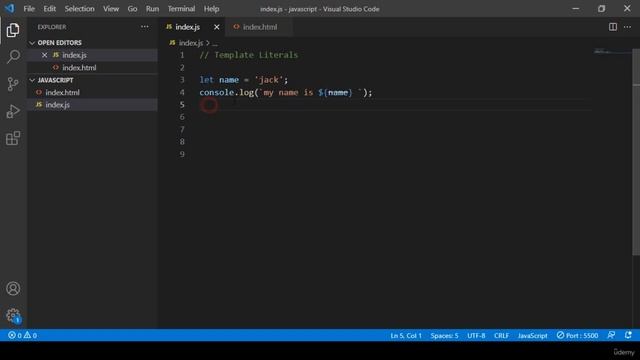 Template Literals in JS  | Variables and Data Types | HackVenom