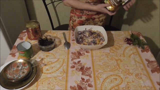 Салат "Аппетитный"с морской капустой . Как приготовить салат с морской капустой . Диетический салат