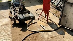 Ремонт/сварка рамы Хёндай Галлопер 2. Покраска. Пескоструй своими руками