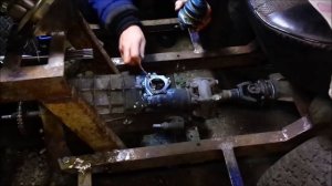 =17= Самодельный минитрактор, переделка рычага КПП ВАЗ.