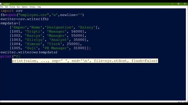 Part 4 Using newline argument in a CSV File смотреть онлайн