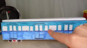 Обзор на вагон метро типа в из бумаги!!!!