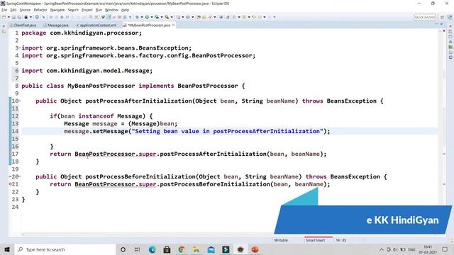 Spring BeanPostProcessor Example | How exactly does the Spring BeanPostProcessor work? | Hindi смотреть онлайн