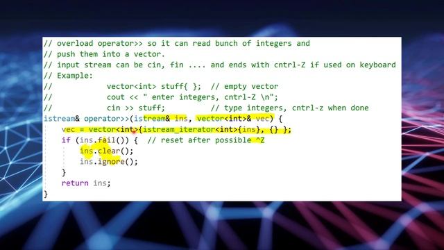 C++ files, vectors, overloading and iterators via a menu driven main. смотреть онлайн