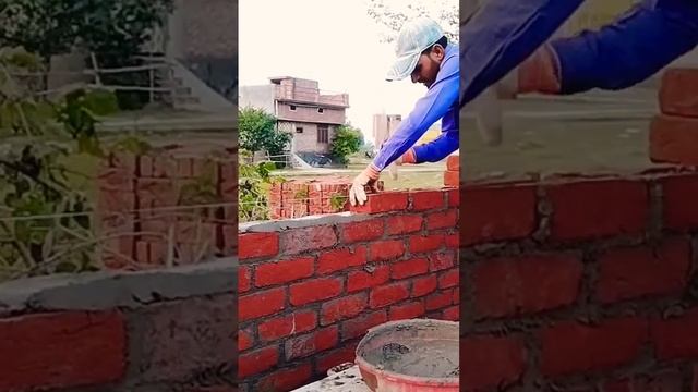 techniques for wall chunai #civil #building #mason #brick #raajmistri #lmp #short