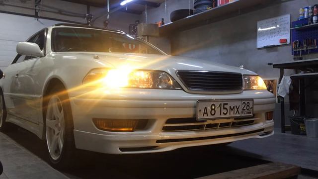 #3 Обзор оптики, трехсекционные фары Toyota Mark II JZX100 tourer S 1997 первая модель
