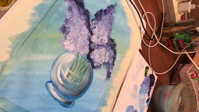 Рисуем сирень гуашью смотреть онлайн