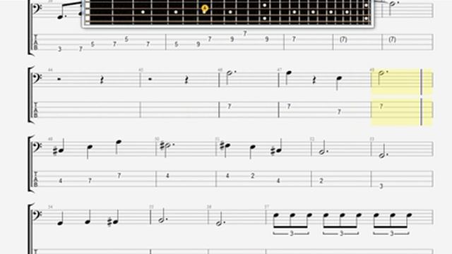 Beatles The   Dig A Pony BASS GUITAR TABLATURE смотреть онлайн
